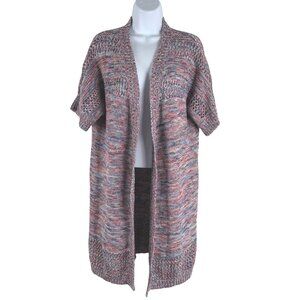 Sundance Free Soul Open‎ Front Long Cardigan Sweater Large Boho Cotton CJ-2163